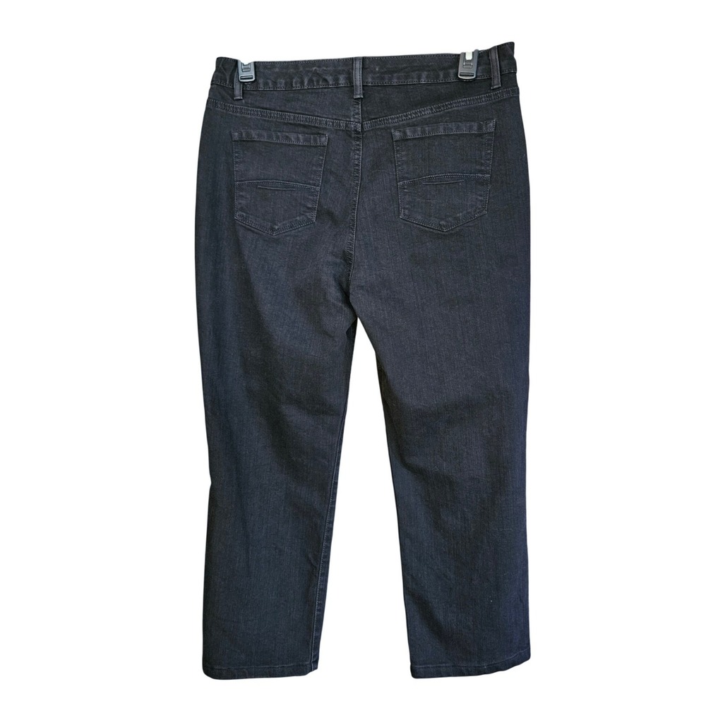 Bandolino Mandie Black Straight Leg Jeans Womens Size 14 Average‎ Denim Pants